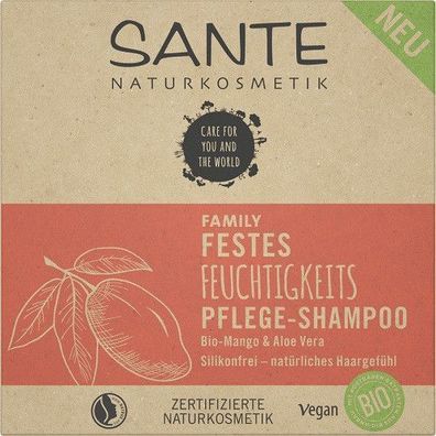 Sante Family Festes Feuchtigkeits Pflege-Shampoo, Bio-Mango & Aloe Vera, 60 g