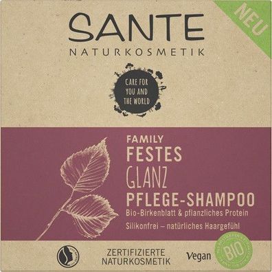 Sante Family Festes Glanz Pflege-Shampoo, Bio-Birkenblatt & pflanzliches Protein, 60