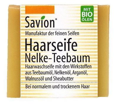 Savion Haarwaschseife Nelke-Teebaum, 85 g