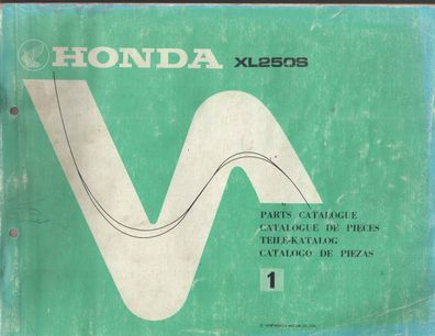 Ersatzteile-Katalog Honda XL 250 S, Motorrad, Oldtimer