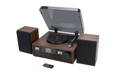 Retro Stereoanlage Plattenspieler DAB+ CD AUX Bluethooth Denver MRD-52 Darkwood