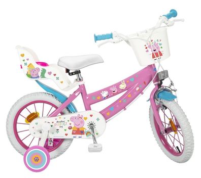 14 Zoll Kinder Mädchen Fahrrad Kinderfahrrad Mädchenfahrrad Peppa Pig Rad Bike