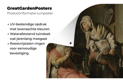 Gartenposter - 120x160 cm - Tobit und Anna mit der Ziege - Rembrandt van Rijn