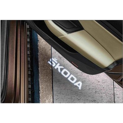 Original Skoda Octavia 4 (NX) Einstiegsleuchten LED Türleuchten Logo 5E3052133H