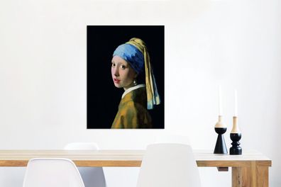 Leinwandbilder - 60x80 cm - Das Mädchen mit dem Perlenohrring - Johannes Vermeer
