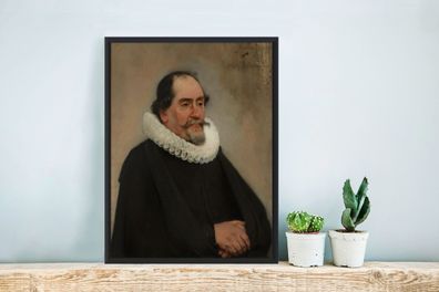 Poster - 30x40 cm - Porträt von Abraham de Potter, Seidenhändler in Amsterdam - Carel
