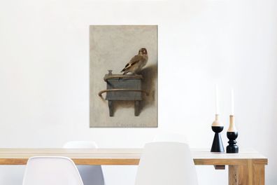 Leinwandbilder - 60x90 cm - Der Stieglitz - Carel Fabritius (Gr. 60x90 cm)