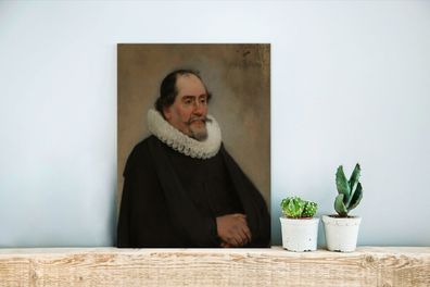 Glasbilder - 30x40 cm - Porträt von Abraham de Potter, Seidenhändler in Amsterdam - C