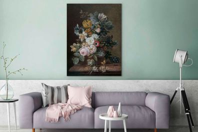 Leinwandbilder - 90x120 cm - Stilleben mit Blumen - Gemälde von Eelke Jelles Eelkema