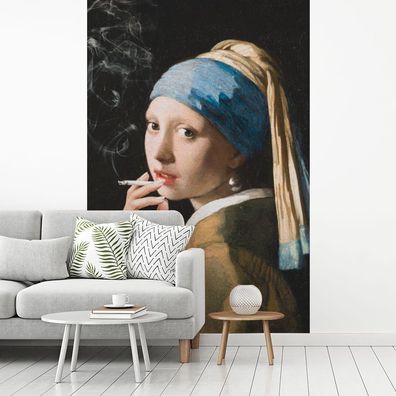 Fototapete - 170x260 cm - Mädchen mit Perlenohrring - Johannes Vermeer - Zigaretten