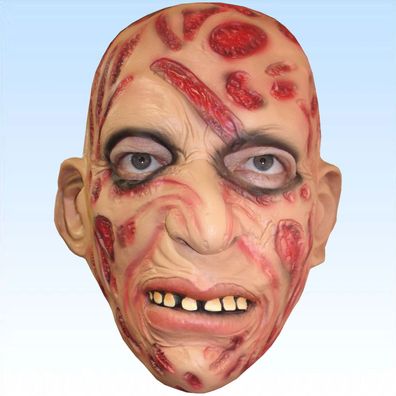 Halbmaske Horror Kopf mit Wunden Halloween Maske Fasching Karnevalsmaske Mask