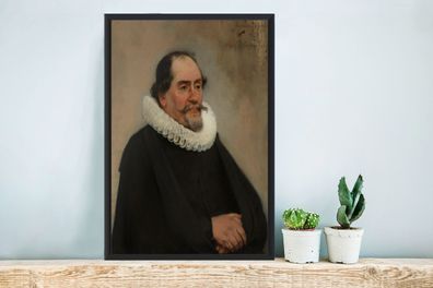 Poster - 60x80 cm - Porträt von Abraham de Potter, Seidenhändler in Amsterdam - Carel