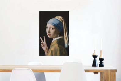 Glasbilder - 40x60 cm - Girl with a Pearl Earring - Johannes Vermeer - Frieden
