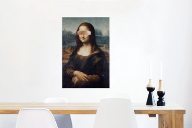 Glasbilder - 40x60 cm - Mona Lisa - Leonardo da Vinci - Bronze (Gr. 40x60 cm)