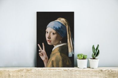 Glasbilder - 20x30 cm - Girl with a Pearl Earring - Johannes Vermeer - Frieden