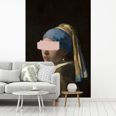 Fototapete - 170x260 cm - Mädchen mit Perlenohrring - Johannes Vermeer - Pastell