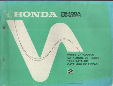 Ersatzteile-Katalog Honda CB 400A, Hondamatic, Oldtimer, Motorrad