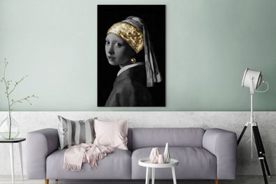 Leinwandbilder - 90x140 cm - Mädchen mit einem Perlenohrring - Johannes Vermeer - Gol