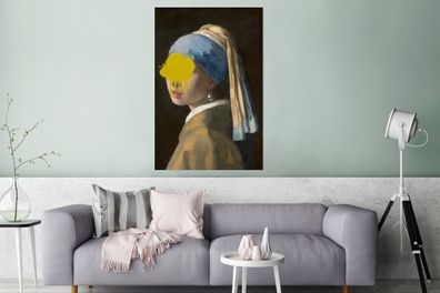 Glasbilder - 80x120 cm - Mädchen mit Perlenohrring - Johannes Vermeer - Gemälde