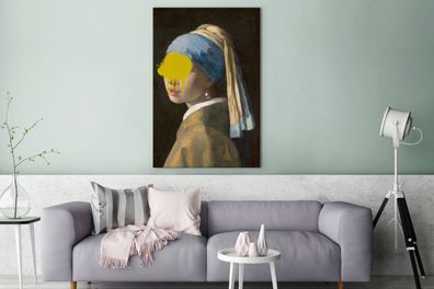 Leinwandbilder - 90x140 cm - Mädchen mit Perlenohrring - Johannes Vermeer - Gemälde