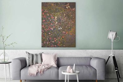 Leinwandbilder - 90x120 cm - Italienische Gartenbaulandschaft - Gustav Klimt