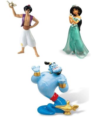 Bullyland Disney Aladdin Figur Set Jasmine Genie Wunder Lampe Torte Kuchen Deko