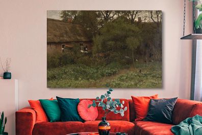 Leinwandbilder - 150x100 cm - Der Küchengarten - Gemälde von Anton Mauve