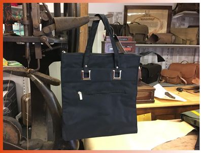 Fabrizio Einkaufstasche mit Boden, 2 Außentaschen, Innentasche, schwarz