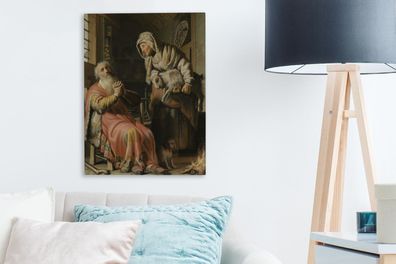 Leinwandbilder - 30x40 cm - Tobit und Anna mit der Ziege - Rembrandt van Rijn