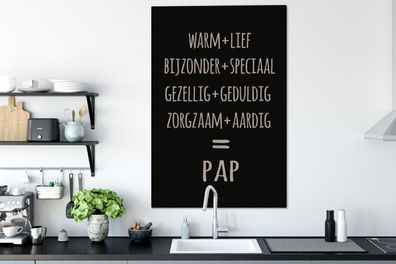 Leinwandbilder - 80x120 cm - Zitate - Vater Definition - Sprichwörter - Vater