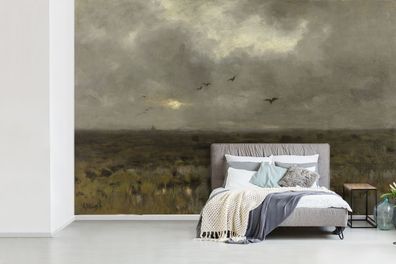 Fototapete - 450x300 cm - Der Sumpf - Gemälde von Anton Mauve (Gr. 450x300 cm)