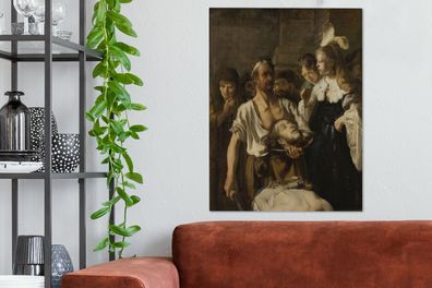Leinwandbilder - 60x80 cm - Salome empfängt das Haupt von Johannes dem Täufer - Rembr