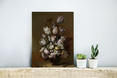 Glasbilder - 30x40 cm - Stilleben mit Blumen - Gemälde von Hans Bollongier