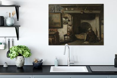 Leinwandbilder - 80x60 cm - Das Atelier von Pieter Frederik van Os, einem Maler aus H