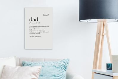 Leinwandbilder - 20x30 cm - Sprichwörter - Papa Definition - Zitate - Papa