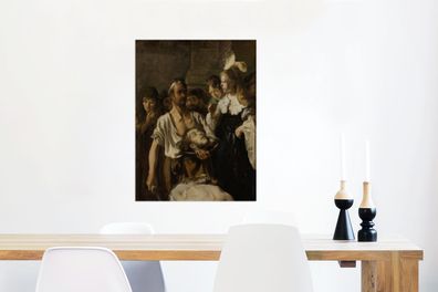 Glasbilder - 60x80 cm - Salome empfängt das Haupt von Johannes dem Täufer - Rembrandt