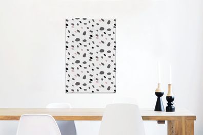 Leinwandbilder - 40x60 cm - Druck - Safari - Grau - Rosa (Gr. 40x60 cm)