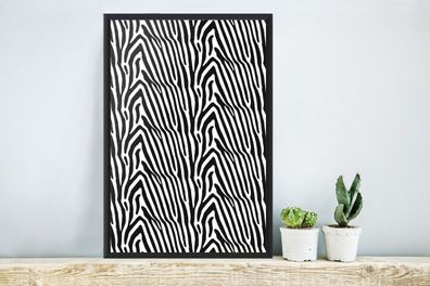 Poster - 40x60 cm - Druck - Safari - Zebra (Gr. 40x60 cm)