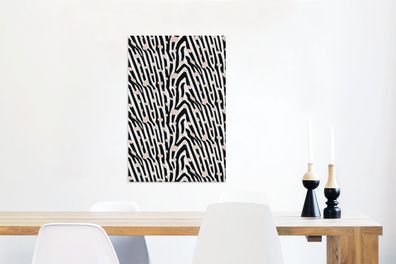 Leinwandbilder - 60x90 cm - Druck - Safari - Rosa - Zebra (Gr. 60x90 cm)