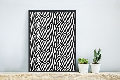 Poster - 20x30 cm - Druck - Safari - Zebra (Gr. 20x30 cm)