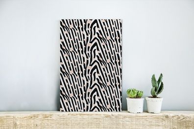 Glasbilder - 20x30 cm - Druck - Safari - Rosa - Zebra (Gr. 20x30 cm)