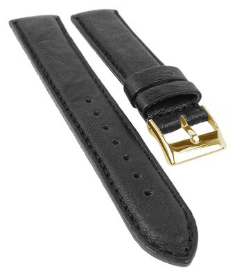 Mailand Uhrenarmband | Leder schwarz | Atmungsaktiv | Handmade 33683