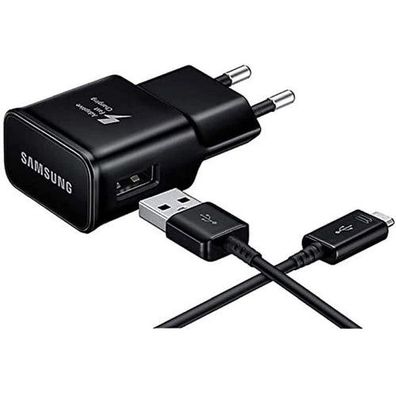 Samsung Netzteil EP-TA20EBE + micro-USB Ladekabel ECBDU5ABE schwarz