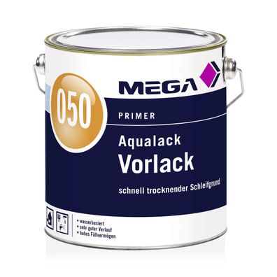 MEGA 050 Aqualack Vorlack 2,5 Liter weiß