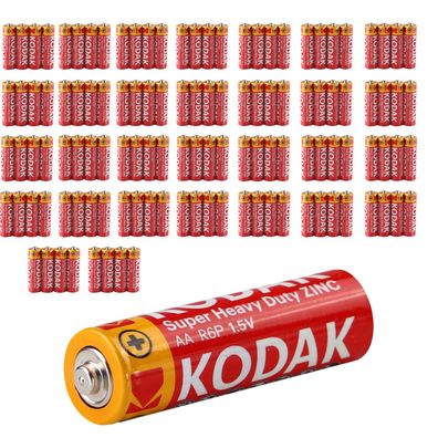 120 x Kodak AA Mignon R6P Batterie 1,5V 1200mAh Extra Heavy Duty RED 120 Stück