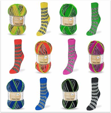 100g Flotte Socke Perfect Stripes 4-fach Sockenwolle Garn Stricken GP 79,50€/1kg
