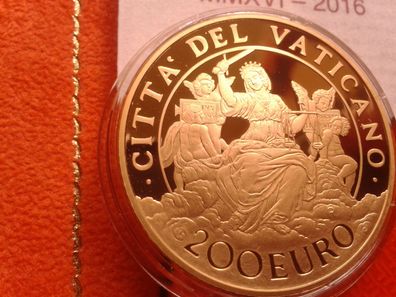 200 euro 2016 PP Gold Vatikan Papst Franziskus Kardinalstugenden Die Gerechtigkeit