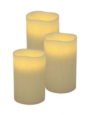 LED Stumpenkerze verschiedene Größen Flackerkerze Echtwachskerze Dekokerze Kerze