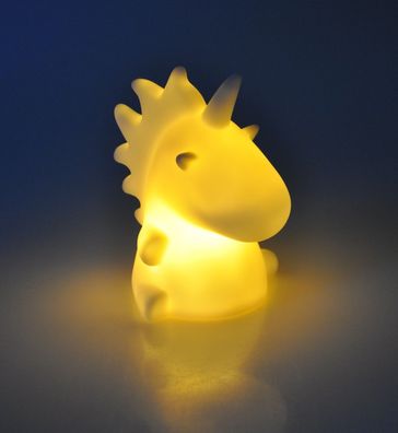 LED Deko-Einhorn weiß Unicorn Pferd Nachtlicht Dekolampe Dekofigur Kinderlampe