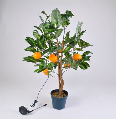 LED Solar Mandarinen-Baum 90cm Orangen Bäumchen Obstbaum Kunstpflanze Gartendeko